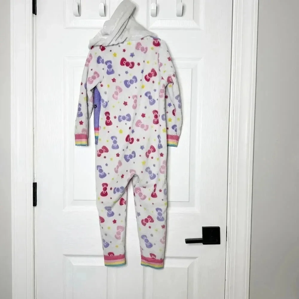 HELLO KITTY Hooded One Piece Full Zip Pajama‎ Size 4